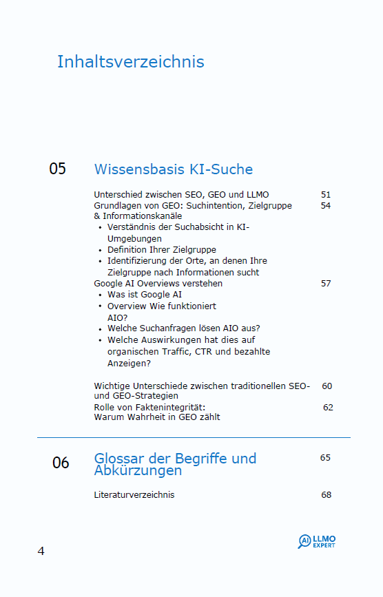 Wie man in KI-Suchen rankt – Das ultimative Handbuch - Inhaltsverzeichnis 3